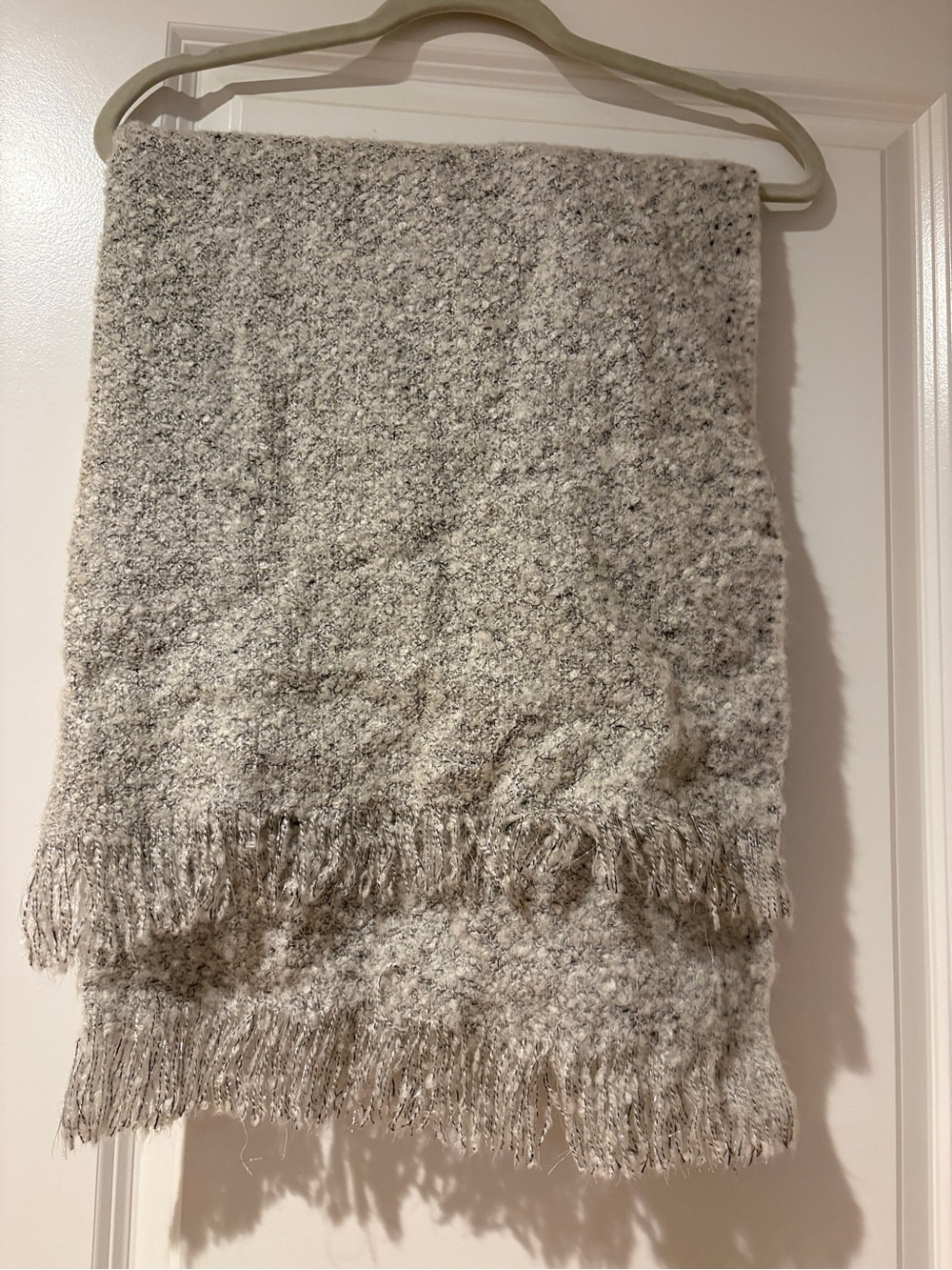 Merona Cozy Gray Fringe Scarf
